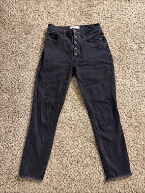 Abercrombie & Fitch High-Rise Black Button-Up Jeans